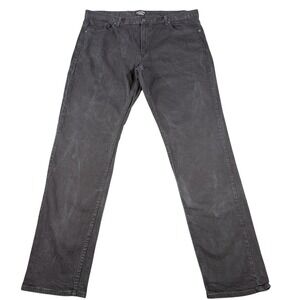 Michael Kors Mens Black Stretch Jeans 38x34 Straight Fit Washed Denim 38x33
